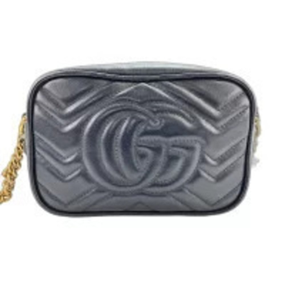 Gucci GG Marmont Shoulder Bag Leather Black